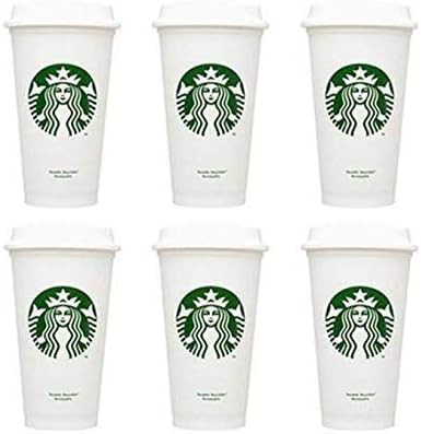 Starbucks Reusable Cups Recyclable Grande 16 OZ Plastic Travel To Go Coffee Cups (6pcs) | Amazon (US)