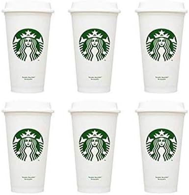 Starbucks Reusable Cups Recyclable Grande 16 OZ Plastic Travel To Go Coffee Cups (6pcs) | Amazon (US)