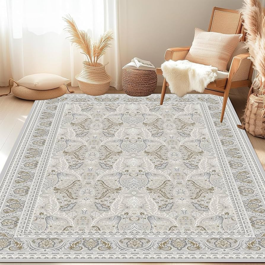 2x4 Boho Area Rug for Bedroom Non Slip Washable Rug Vintage Carpet Living Room Non-Shedding Indoo... | Amazon (US)