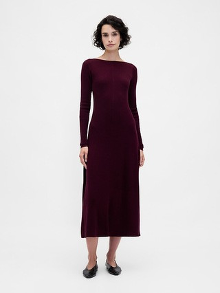 Lightweight CashSoft Rib Maxi Sweater Dress | Gap (CA)