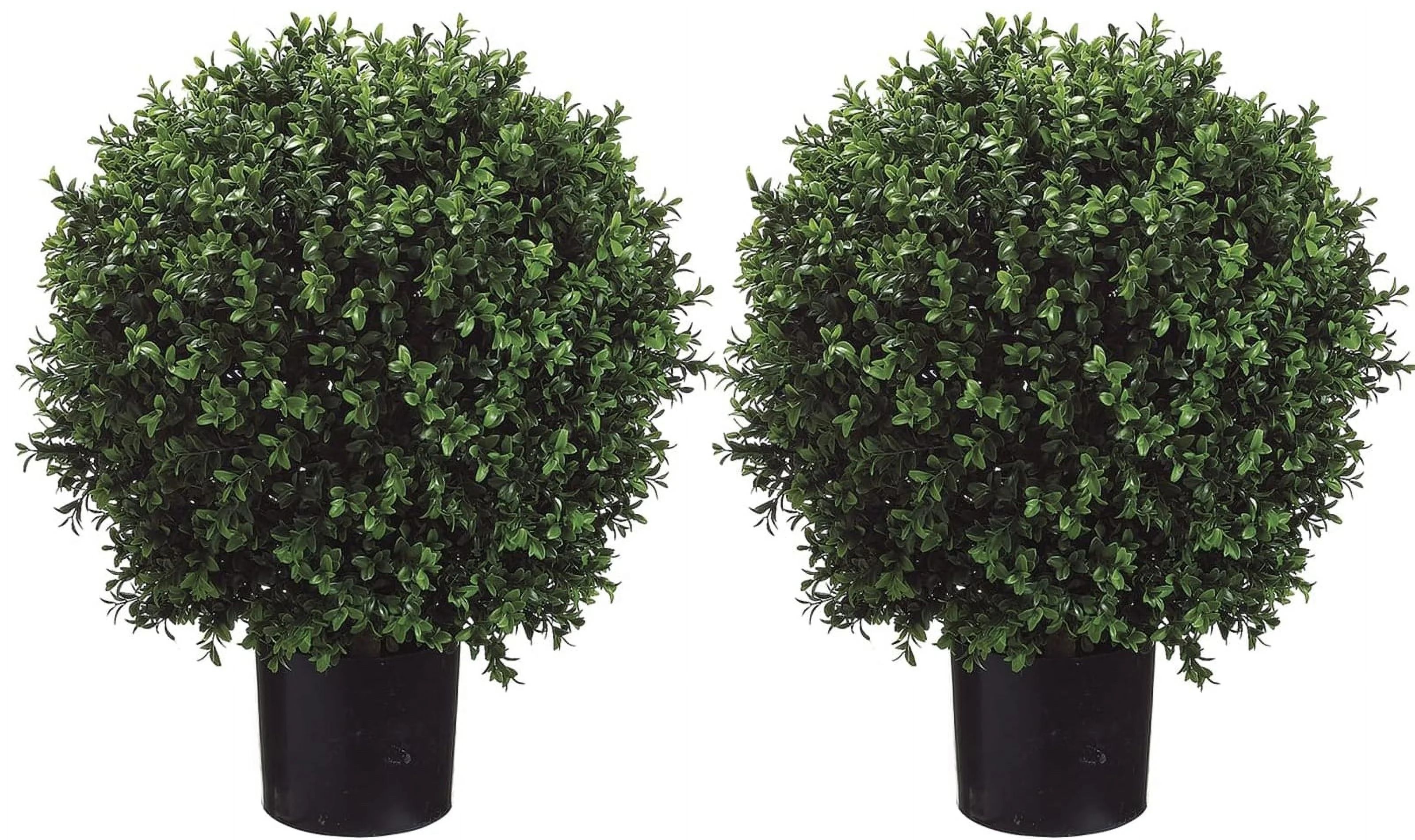 DLD Artificial Boxwood Balls, 24 " High Ball Shaped Boxwood Topiary - 16" Diameter - Plastic Pots... | Walmart (US)