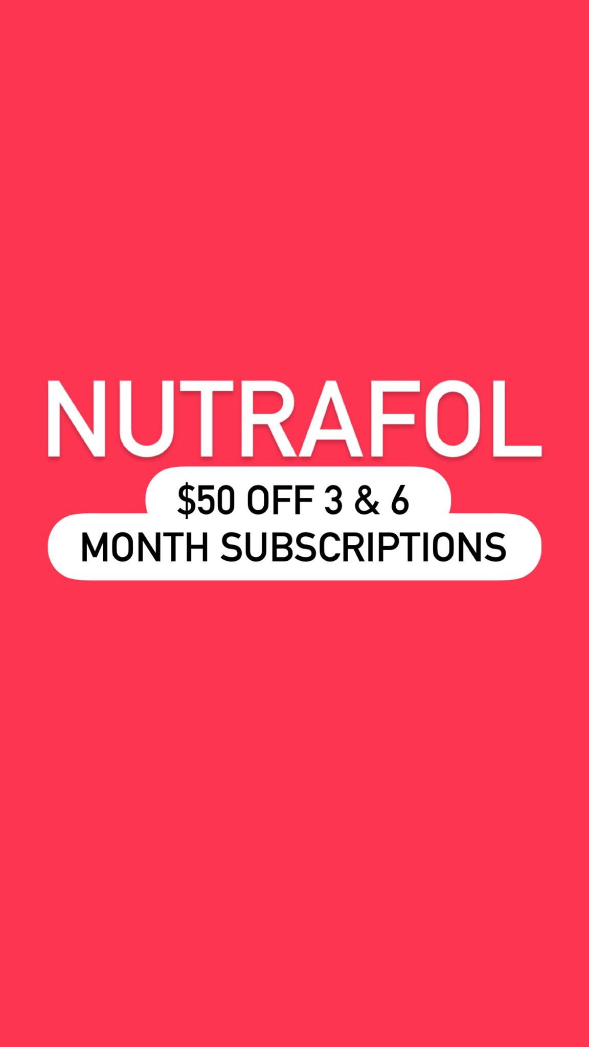 NUTRAFOL sale! $50 off 3 & 6 month subscriptions! LTK sale! 

#LTKSaleAlert #LTKSpringSale