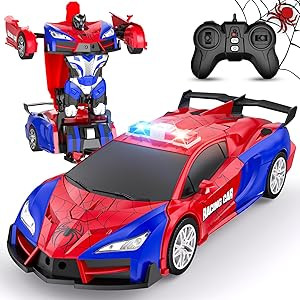 Remote Control Car for Kids, Rc Cars for Boys Age 8-12, One Button Transformation to Robot with F... | Amazon (US)