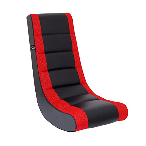 The Crew Furniture Classic Video Rocker Floor Gaming Chair, Kids and Teens, Racing Stripe PU Faux... | Amazon (US)