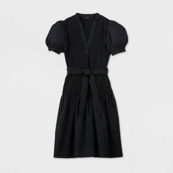 Women's Puff Short Sleeve Woven Dress - Who What Wear™ | Target