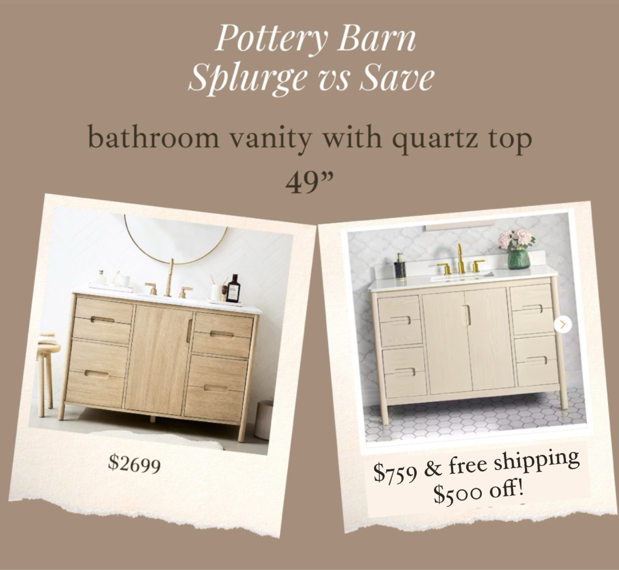 Such an incredible high end inspired vanity 😍😍🙌🏻 also comes in 37”! 

#LTKhome #LTKsalealert