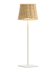 14x4.5 Wicker Shade Rechargeable Tabletop Lamp | Marshalls
