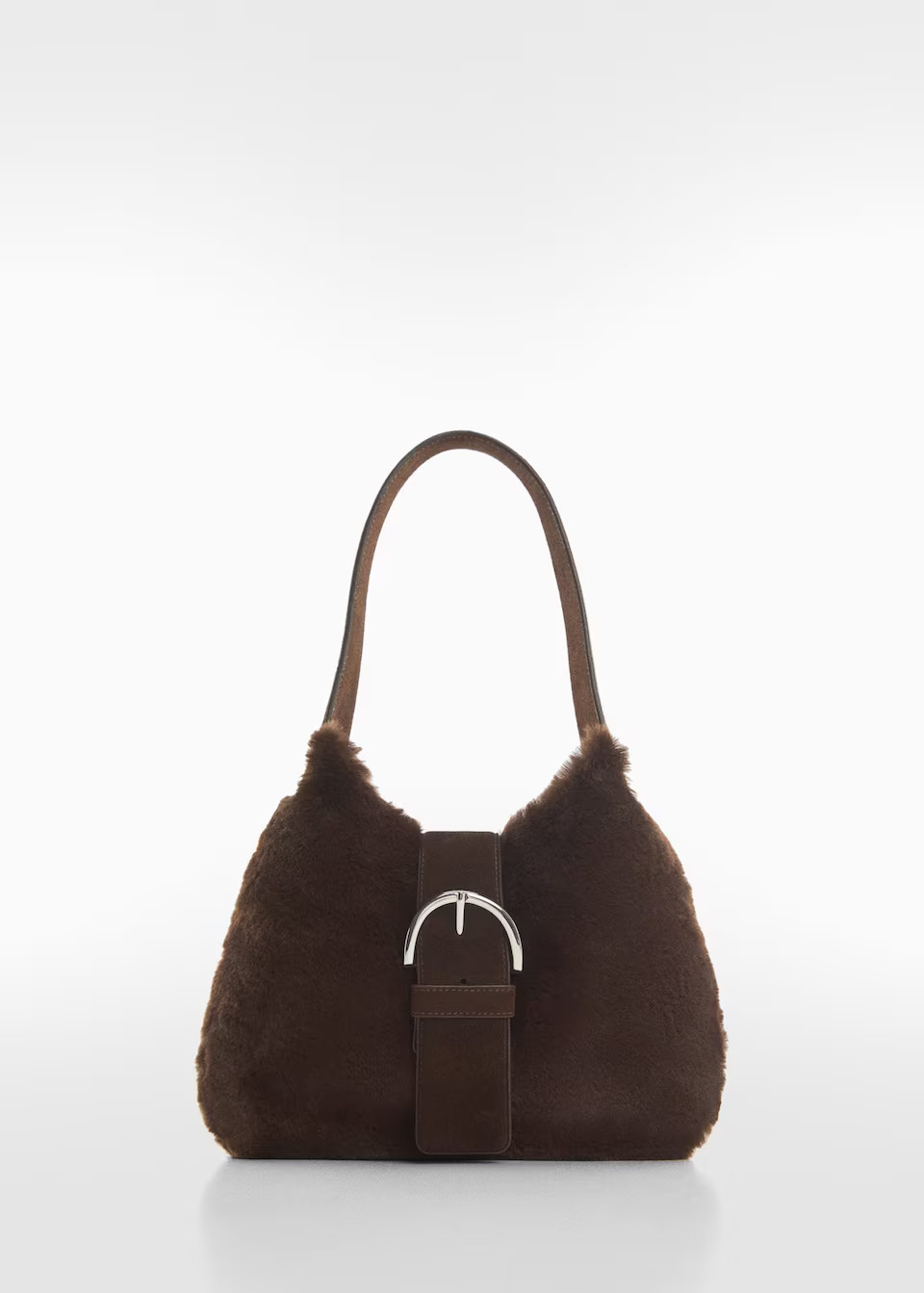 Tasche mit pelzeffekt und schnalle -  Damen | Mango Deutschland | MANGO (DE)