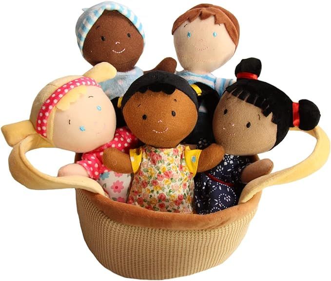 Snuggle Stuffs Basket of Buddies 8" Plush Diversity Dolls | Toddler Dolls | Preschool Dolls | Mul... | Amazon (US)