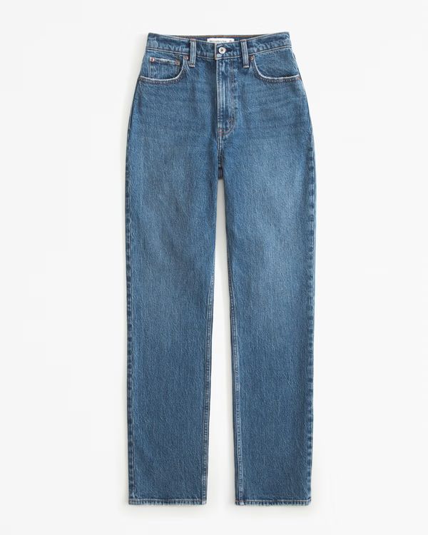 Women's Curve Love Ultra High Rise 90s Straight Jean | Women's Bottoms | Abercrombie.com | Abercrombie & Fitch (US)