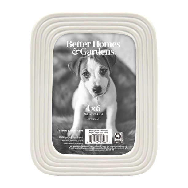 Better Homes and Gardens 4X6 Ceramic Tabletop Frame, White - Walmart.com | Walmart (US)