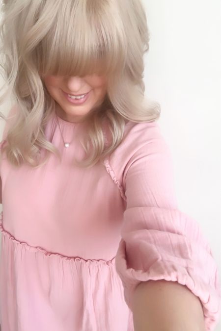 Sweet Pink Babydoll Dress (with pockets!) right at $19 - the little mini ruffle around the waist & top of sleeves! 😍

Took this for my hair but had to share because it’s such a good dress. Pic also shows the $15 Pearl Pendant Necklace I reach for over & over again! Not shown are my Kate Spade Gumdrop Pearl Earrings that I’ve had over 10 years & wear repeatedly  

Time and Tru Women’s Babydoll Dress. Walmart Fashion. Target. Spring Dress  

#LTKSeasonal #LTKstyletip #LTKfindsunder50