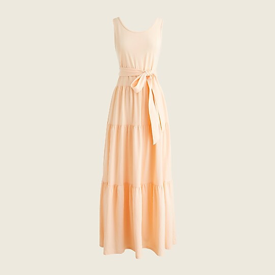 Broken-in jersey tiered maxi dress | J. Crew US