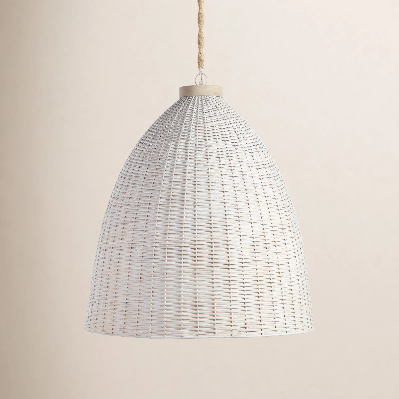 Olsen 1 - Light Whitewash Dome Pendant | Wayfair North America