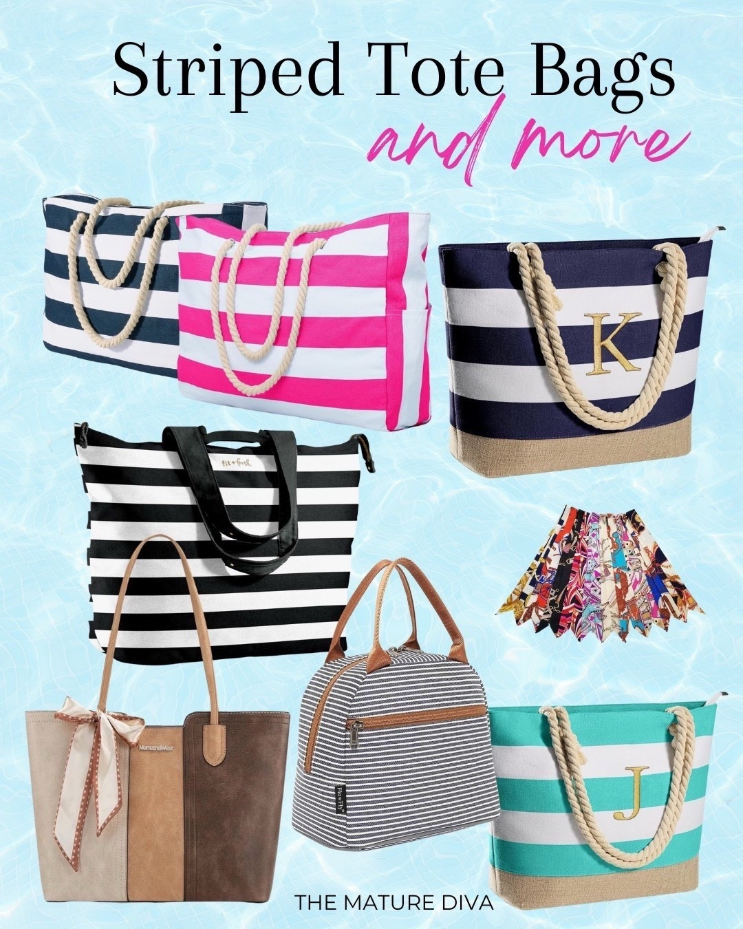 Striped Tote Bags and accessories for the beach and so much more.  Get naughti-cal😀

Striped tote bags.  Monogram tote bag.  Twilly. 

Comment SHOP below to receive a DM with the link to this post on my LTK ⬇ https://liketk.it/5m6b8 #ltksalealert #ltktravel #ltkswim