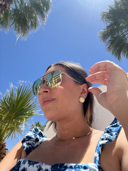 Cute rose gold sunglasses for summer!! Very durable and have survived being in the bottom of my bag. Summer essentials. Gold jewelry made by Mary. Albion fit swimsuit 

#LTKSwim #LTKFindsUnder100 #LTKSummerSales