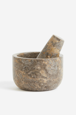 Marble Mortar and Pestle - Gray - Home All | H&M US | H&M (US + CA)