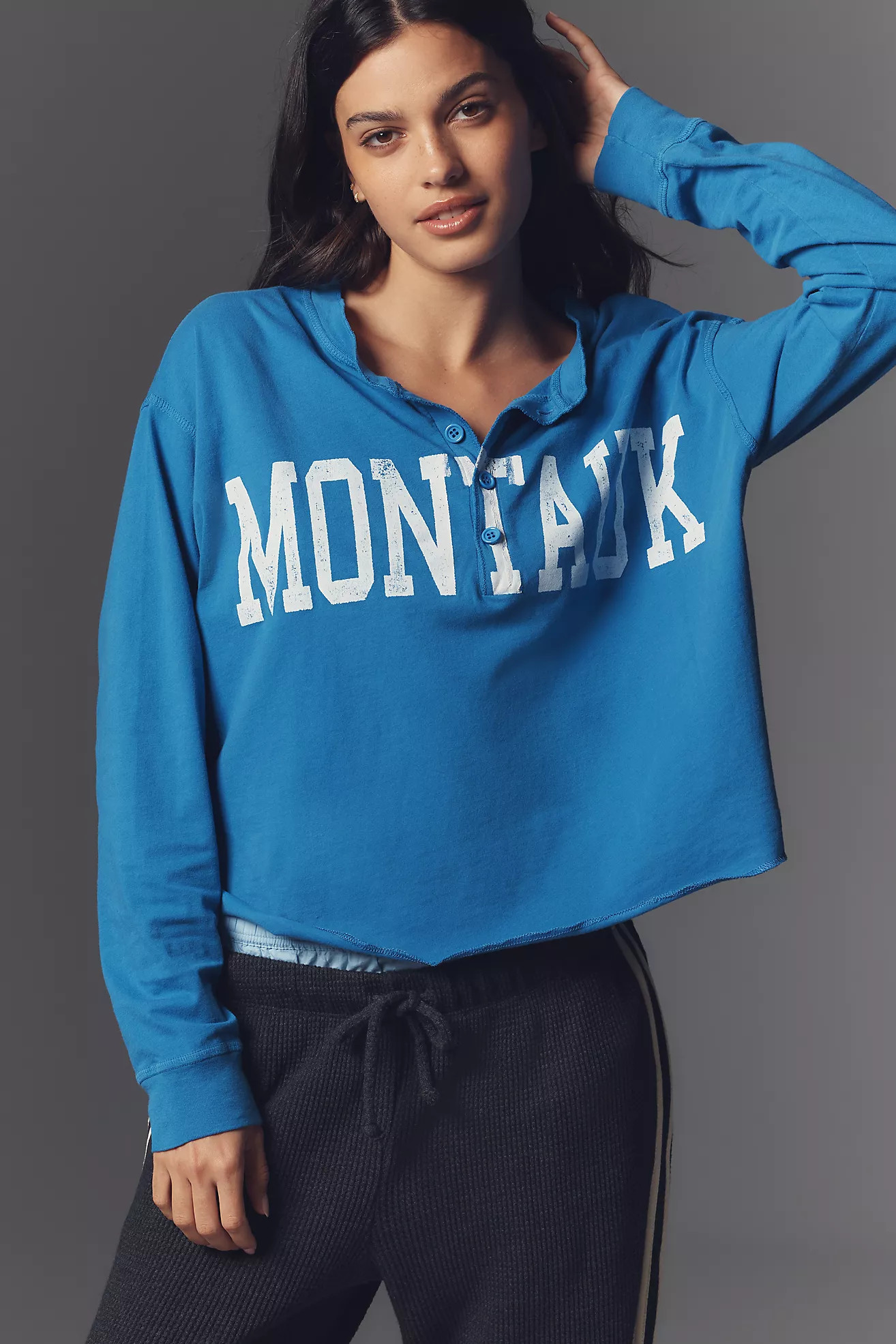Letluv Montauk Henley Sweatshirt | Anthropologie (US)
