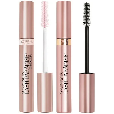 L Oreal Paris Voluminous Lash Paradise Mascara and Primer Blackest Black Millennial Pink 2 Count | Walmart (US)