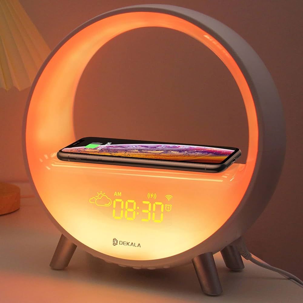 Dekala Arches Gradual Sunrise Alarm Clock with Wireless Charging Bluetooth Speaker White Noise Sl... | Amazon (US)