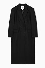 OVERSIZED DOUBLE-BREASTED WOOL COAT - BLACK - COS | COS UK