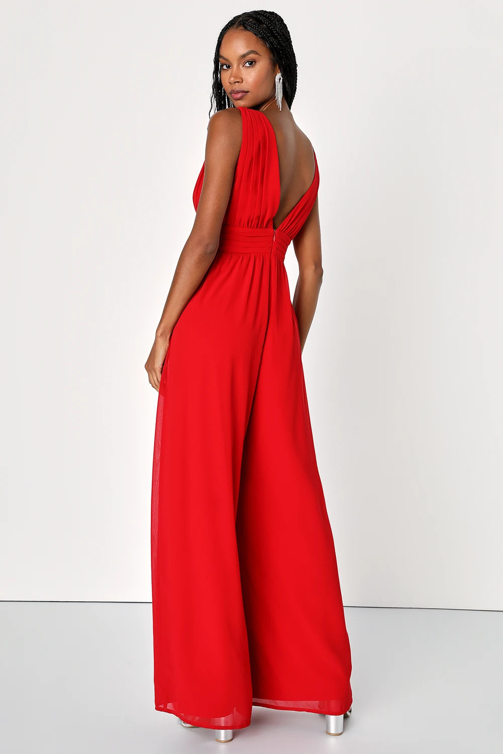 Divine Muse Red Wide-Leg Jumpsuit | Lulus (US)