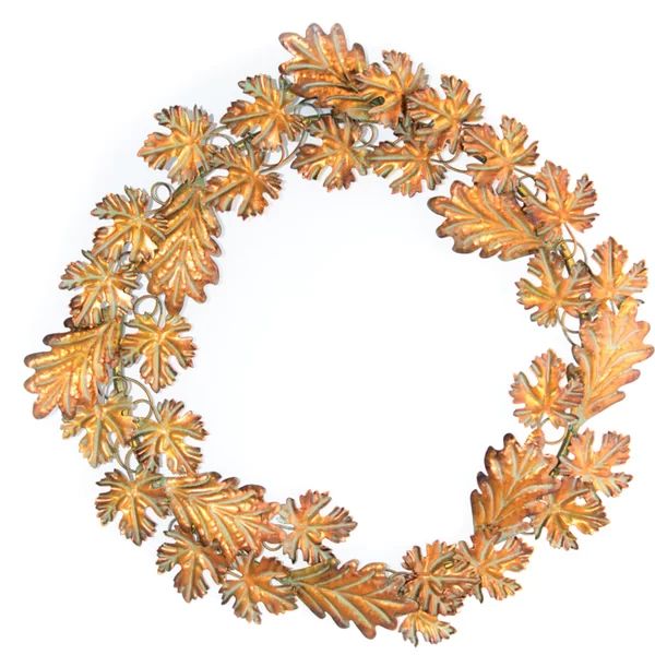 Fall Leaf Wreath 19"D Iron | Wayfair North America