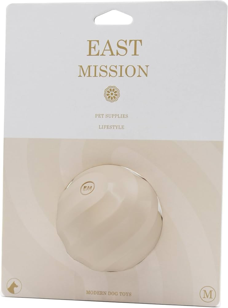 Single, Aesthetic Fetch & Play Dog Ball Toy with Beef Flavor and Squeaker, Natural Rubber/Latex, ... | Amazon (US)