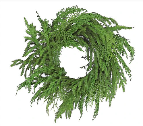 Real Touch Norfolk Pine & Cedar Wreath, 26" | 305 Deco Living & Co