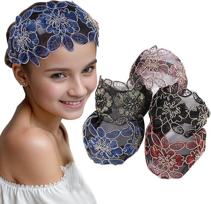 5 Pcs Headbands Women Hair Head Bands Wide Lace Embroidered Headband Hollow Headband Fashion Hair... | Amazon (US)