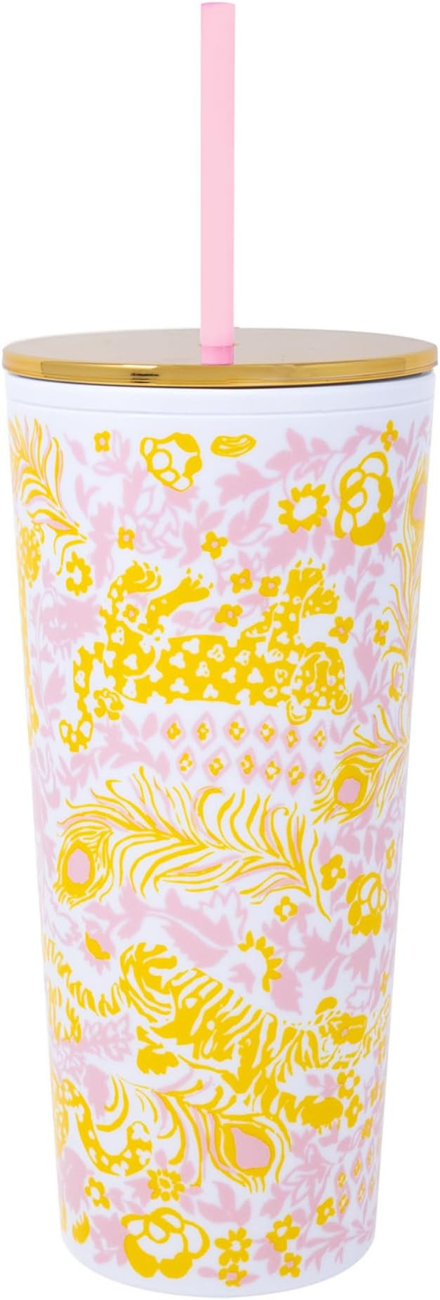 Lilly Pulitzer Insulated Tumbler with Lid and Straw, Cute Travel Tumbler for Women, 24 Oz Travel ... | Amazon (US)