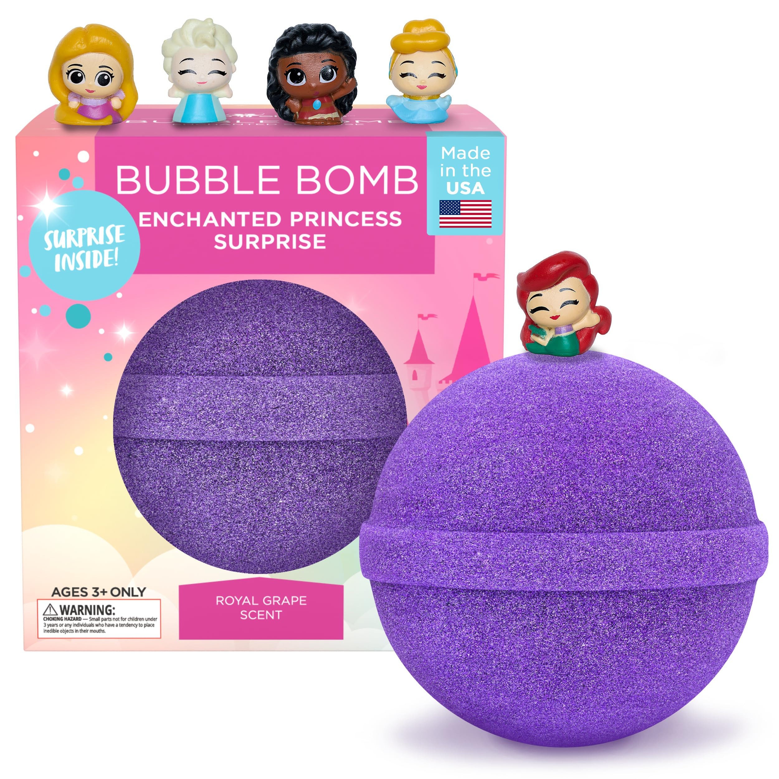 Princess Bath Bombs for Girls with Surprise Toys Inside (1 Pack) – Large Fizzy Bubble Bath Bomb... | Amazon (US)