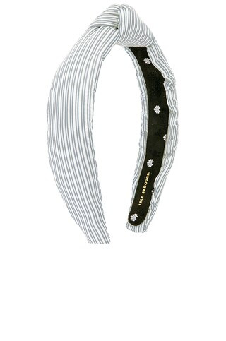 Lele Sadoughi Seersucker Slim Knotted Headband in Sky Blue from Revolve.com | Revolve Clothing (Global)