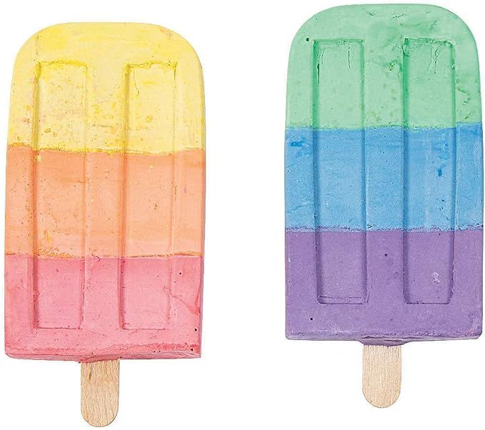 Popsicle Ice Cream Sidewalk Chalk (set of 12 safe and non toxic) Fun Summer Outdoor Activities an... | Amazon (US)