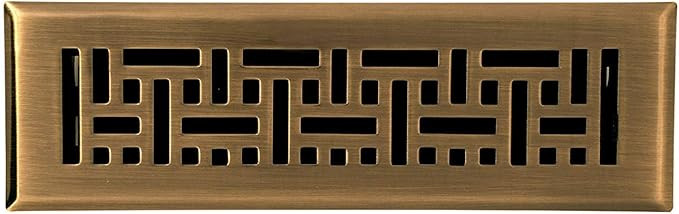 2" X 10" Modern Victorian Floor Register Grille with Dampers - Decorative Grate - HVAC Vent Duct ... | Amazon (US)