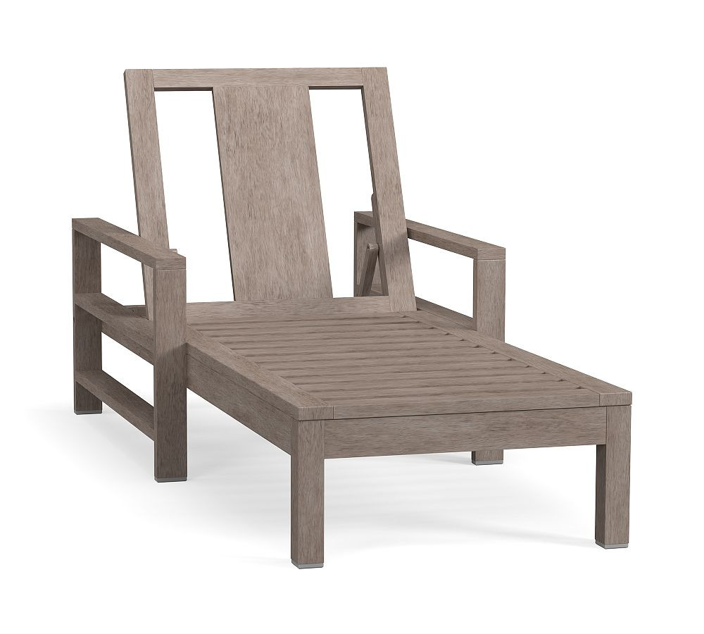 Indio FSC® Eucalyptus Single Outdoor Chaise Lounge | Pottery Barn (US)
