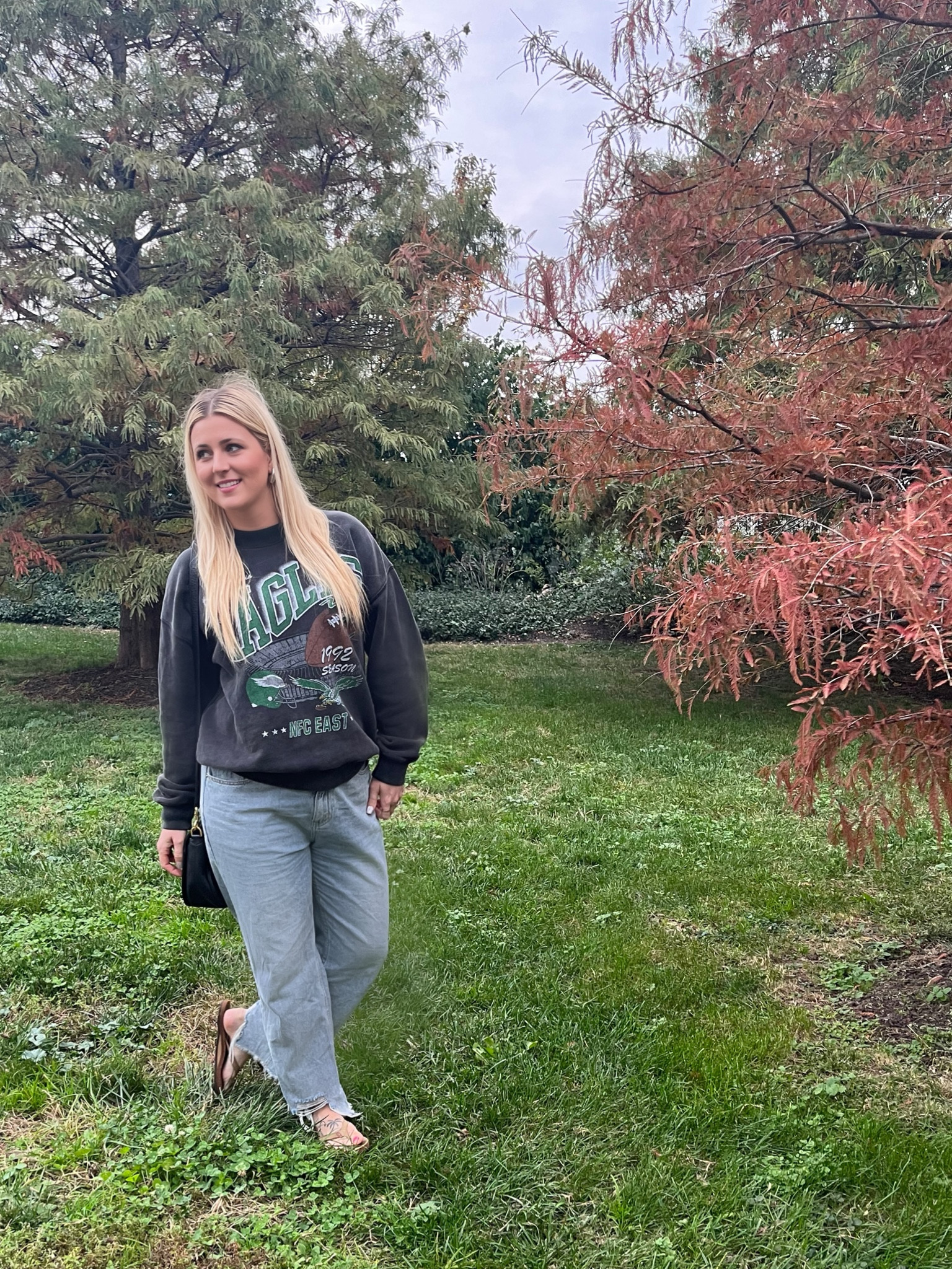 My favorite casual pieces. The comfiest nfl graphic crewnecks. 38 graphics to choose from - I love this Philadelphia Eagles one. 
Sized down - I got a small instead of usual medium. 

Favorite denim is marked down to $15!
TTS but I size up one for a looser fit 

#LTKstyletip #LTKCyberWeek #LTKsalealert
