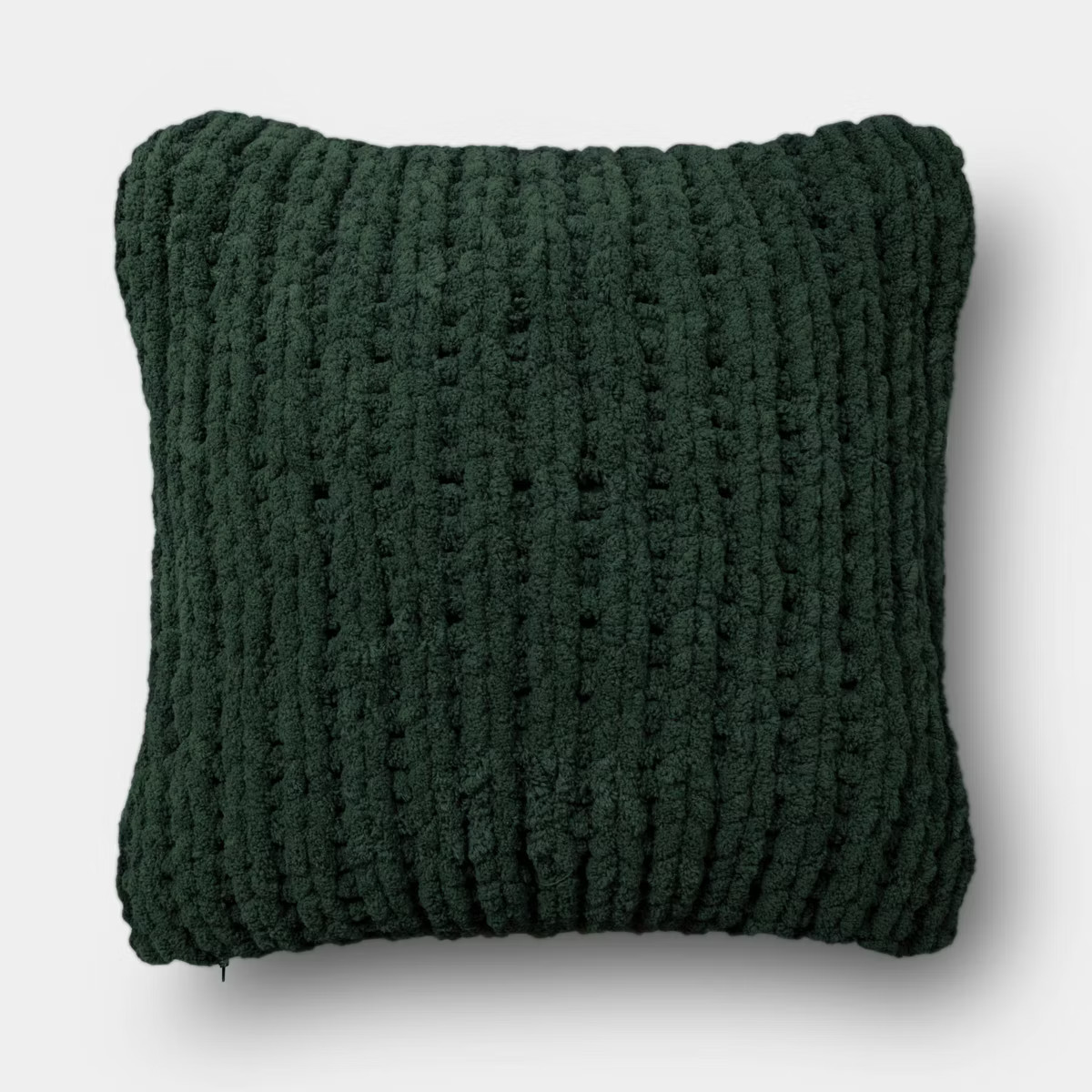 Oversized Square Chunky Chenille Rib Knit Pillow Evergreen - Threshold™ | Target