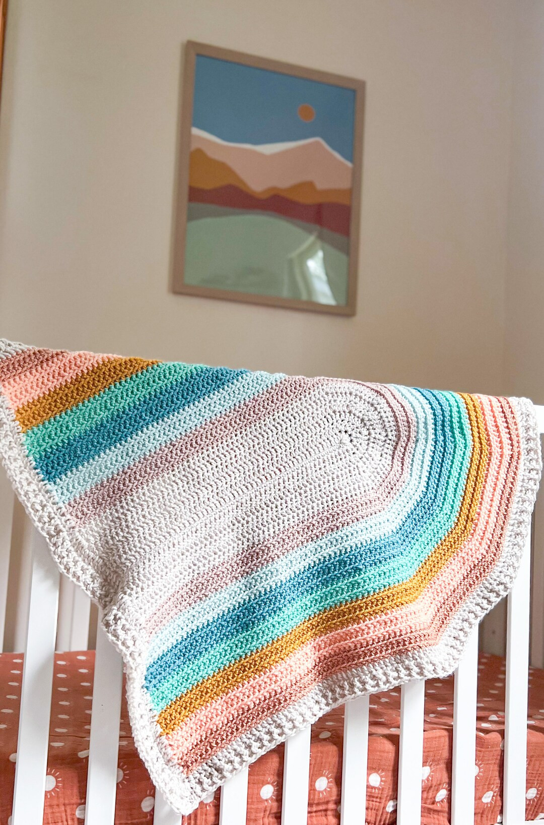 READY TO SHIP Boho Rainbow Pillow & Blanket Crochet Animal - Etsy | Etsy (US)