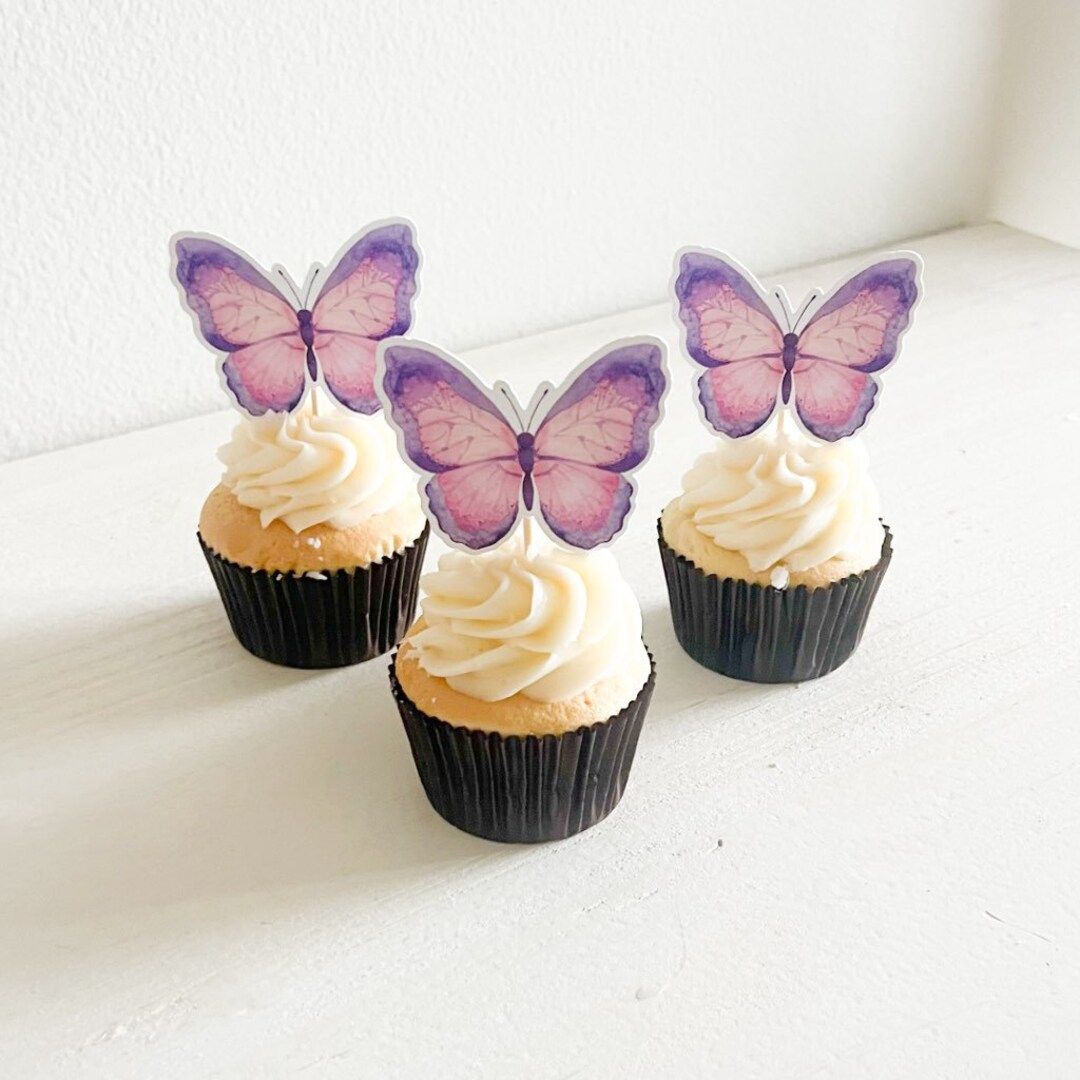 BUTTERFLY Cupcake Toppers - Etsy | Etsy (US)