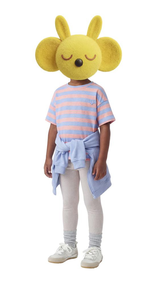 STRIPED T-SHIRT WITH FLOWER PATCH | Zara US