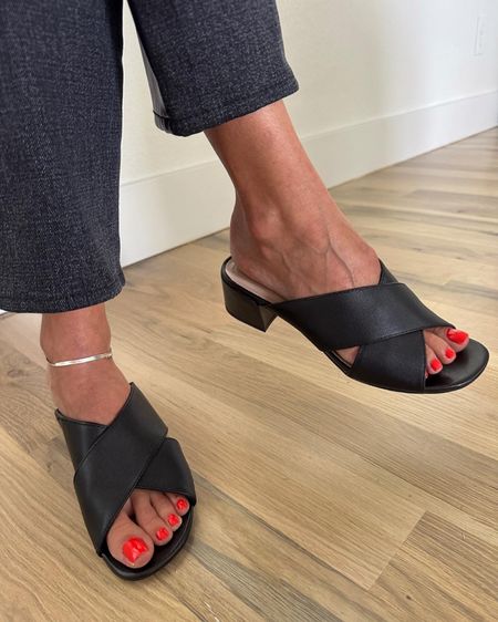 Black cross sandals super comfy for lots of walking 

#LTKstyletip #LTKsalealert #LTKunder100