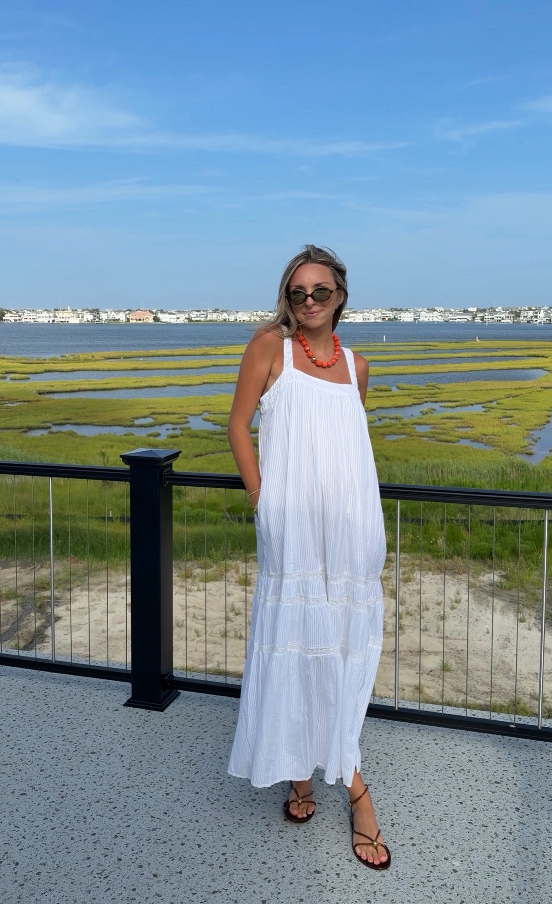 The perfect flowy white dress for summer! Perfect for with or without a bump! Wearing a small

#LTKTall #LTKootd #LTKBump