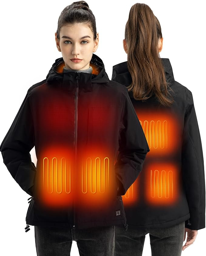 Women’s Heated Jacket with Battery Pack - Soft Shell, Detachable Hood, Overheat Protection | Amazon (US)