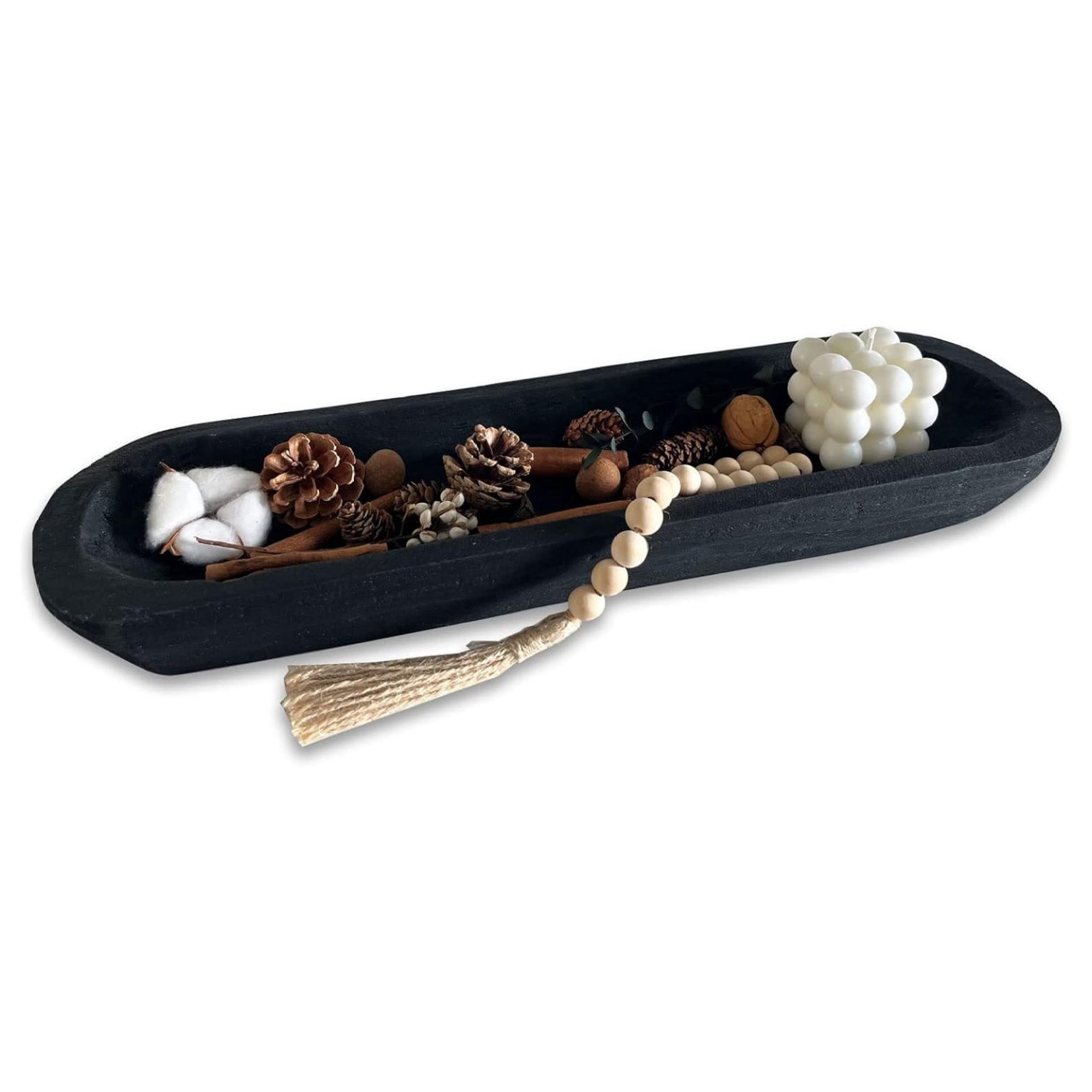 Wooden Dough Bowls Decorative，Rustic Bread Long Bowls Decor Wood Tray, Hand Carved For Table Ce... | Walmart (US)