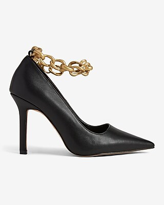 Chain Strap Pointed Toe Pumps | Express