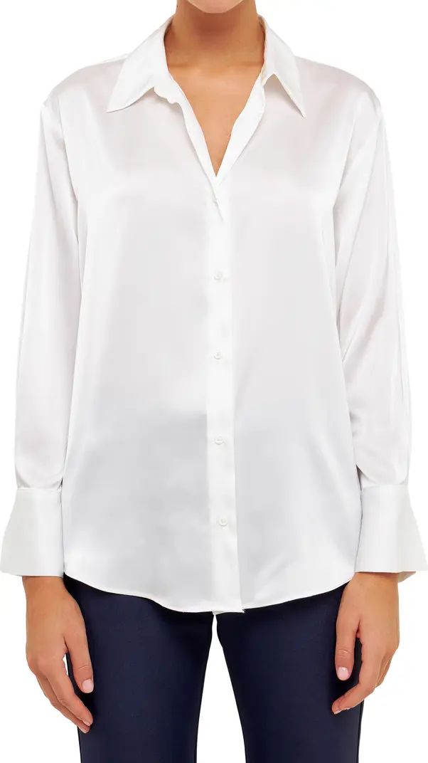 Satin Button-Up Shirt | Nordstrom