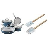 Ayesha Curry Home Collection Nonstick Cookware Pots and Pans Set, 9 Piece, Twilight Teal & Ayesha Co | Amazon (US)