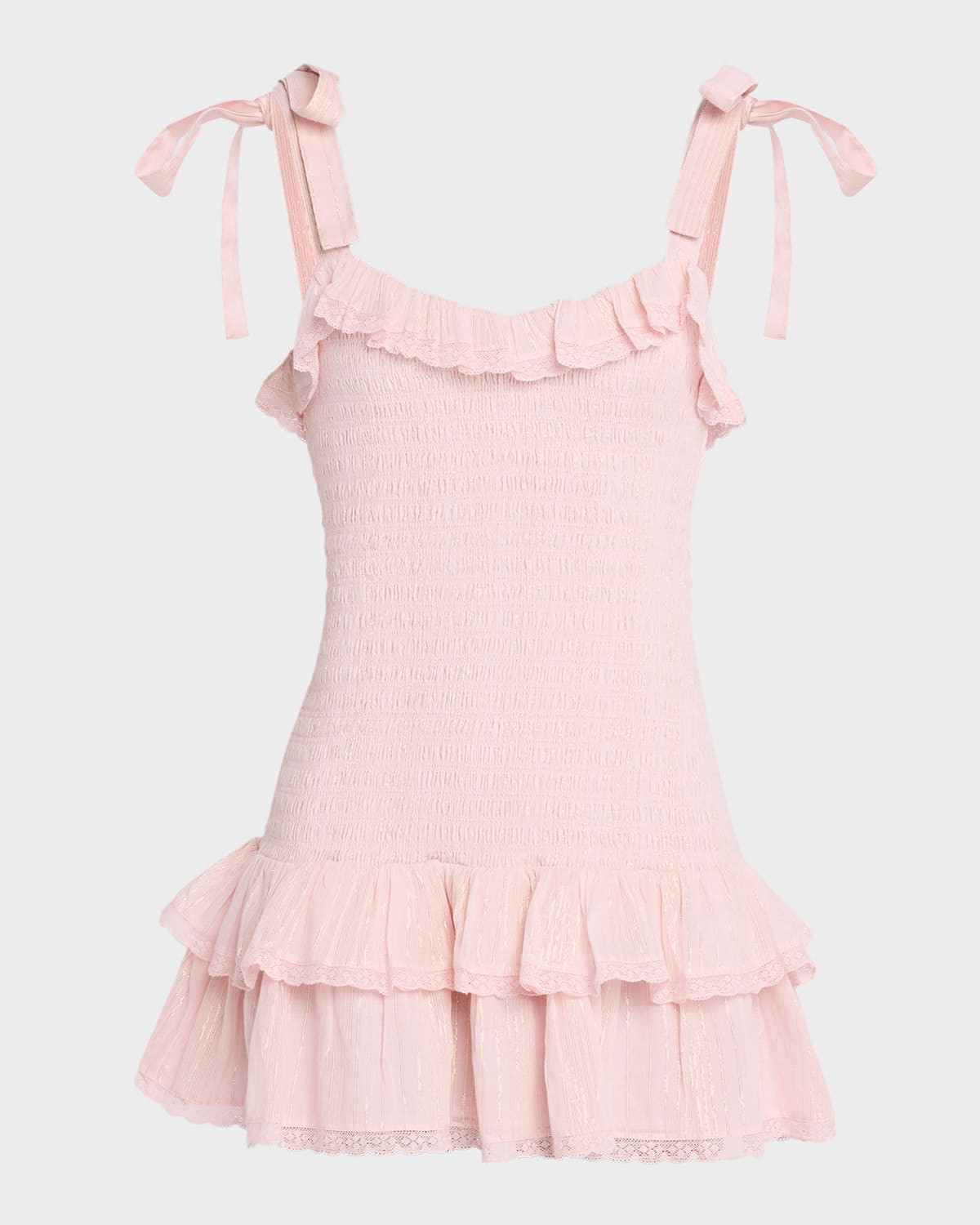Sherina Cotton Smocked Mini Dress | Neiman Marcus