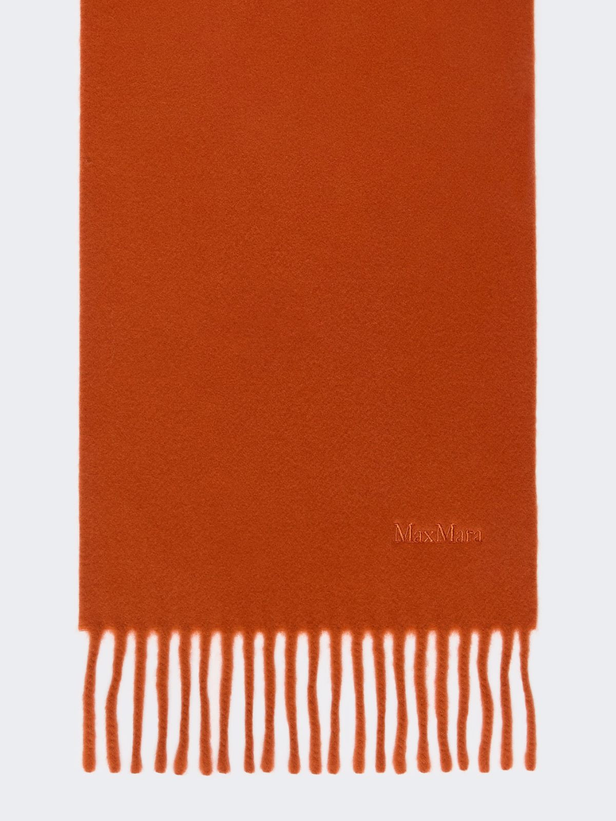 Yarn-dyed wool scarf - ORANGE | MaxMara